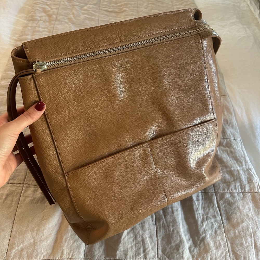 Mina Baie Leather Diaper Bag